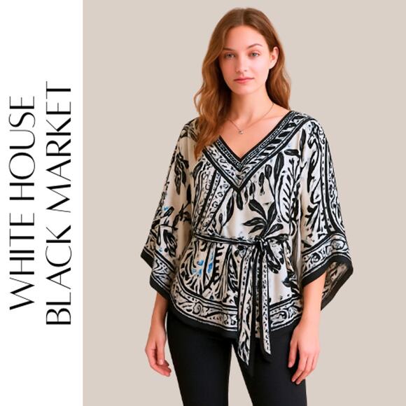 White House Black Market V-Neck Kimono Top – Size M - Picture 1 of 9